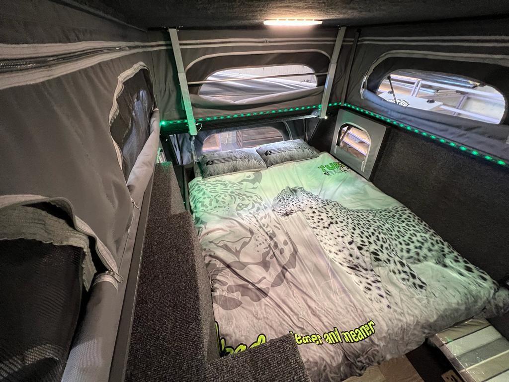 Shumba 2 double bed under the pop-up roof