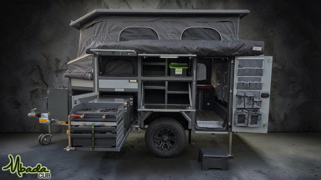Mbada Cub with kitchen and side storage opened